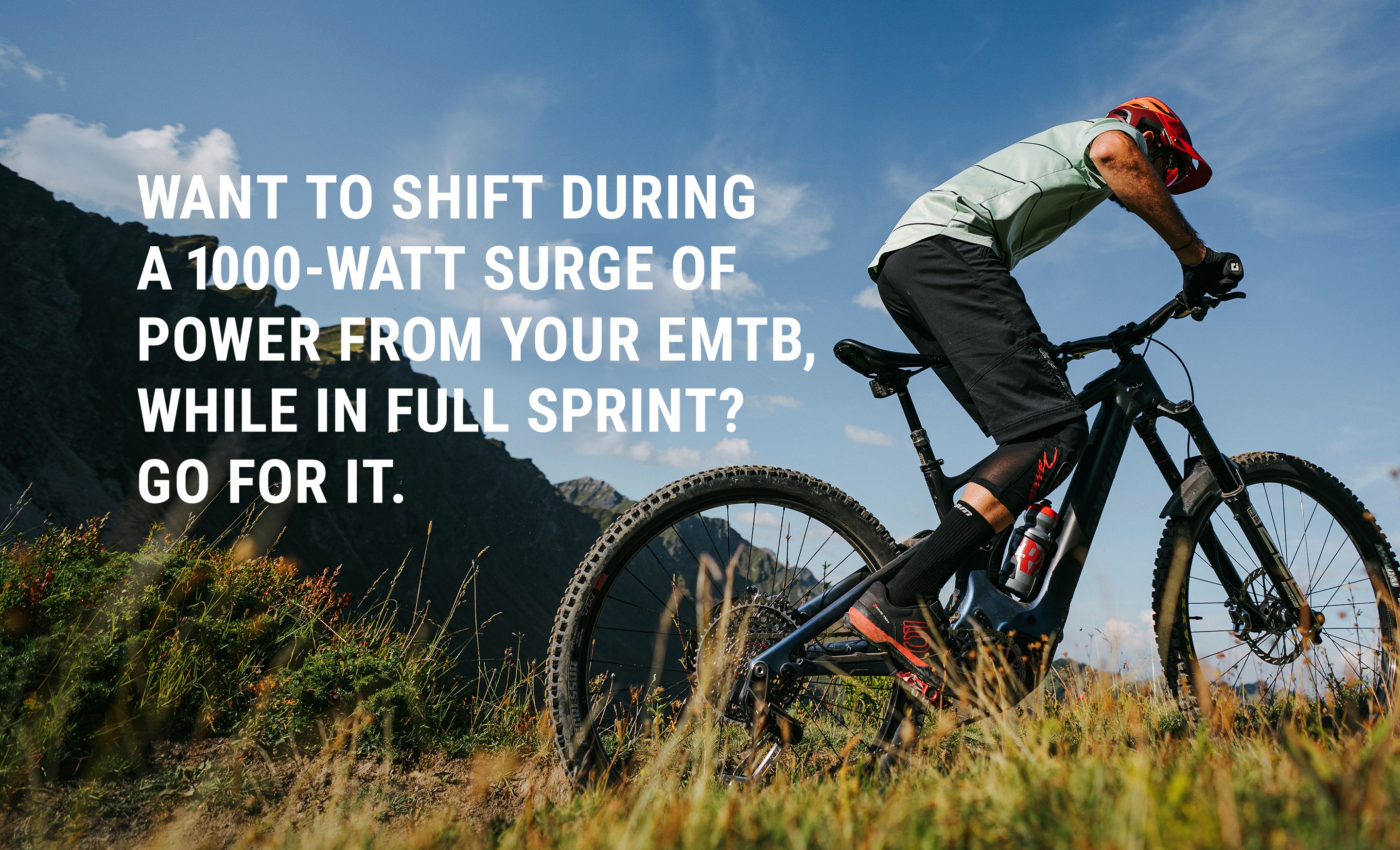 E-MTB in full sprint