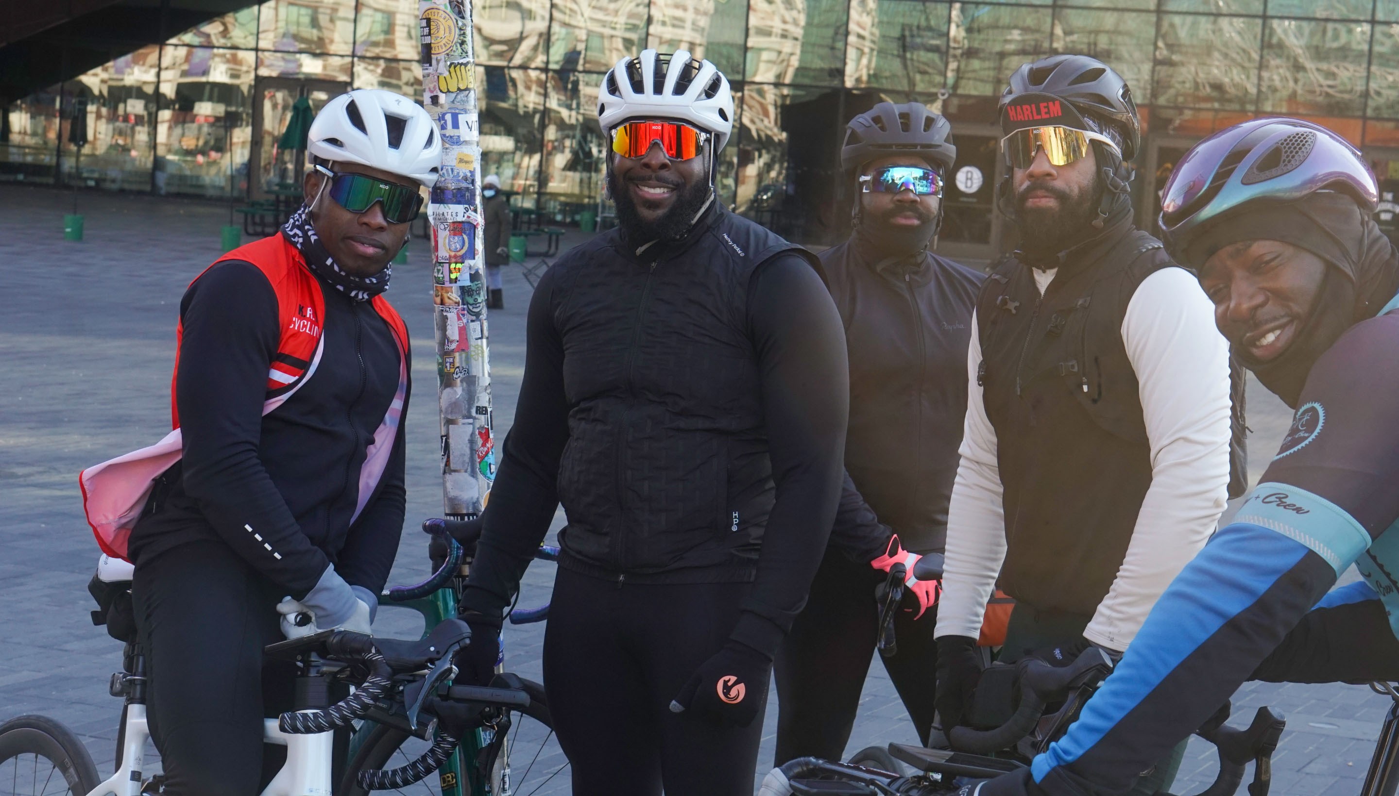 Group photo of members of Dad Bod cycling