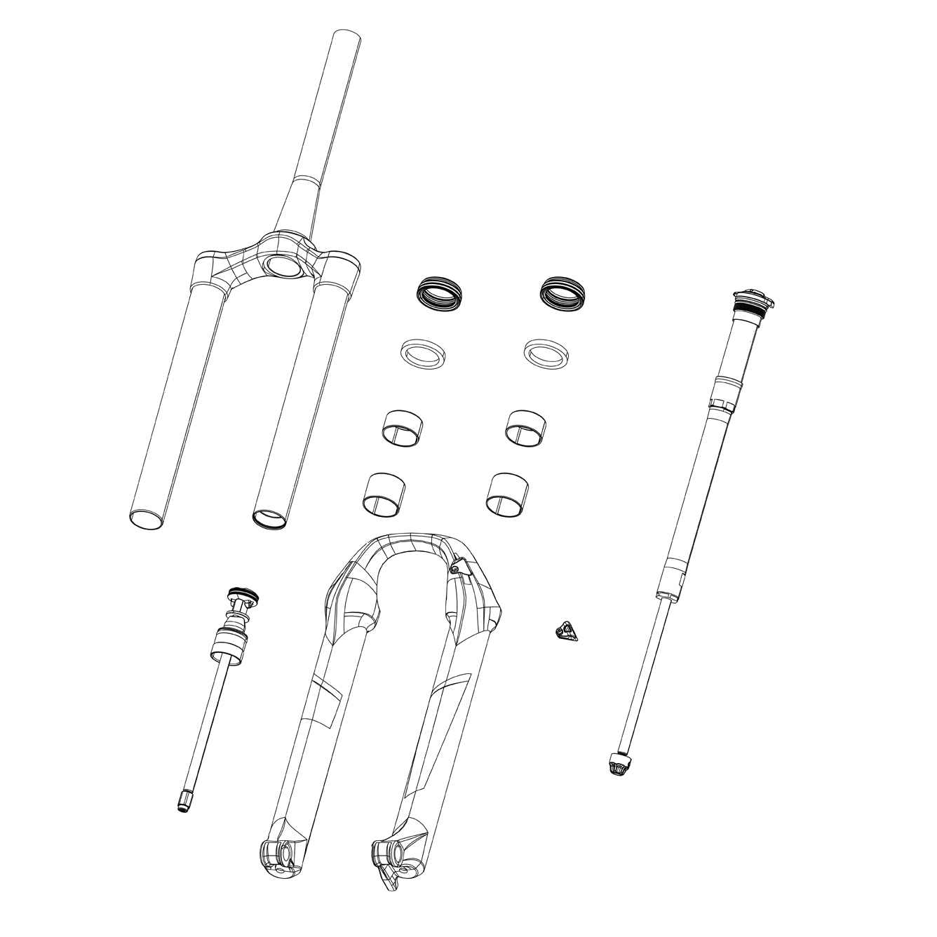 Bicycle suspension hot sale fork parts