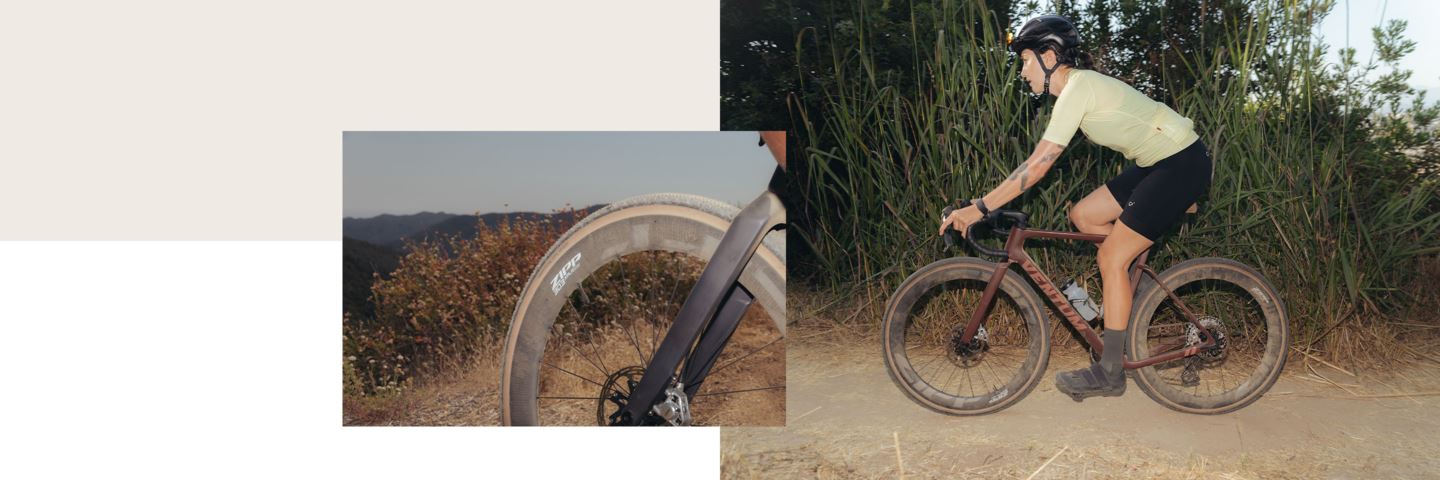 Image Collage of gravel riders on Zipp 303 XPLR Wheels.