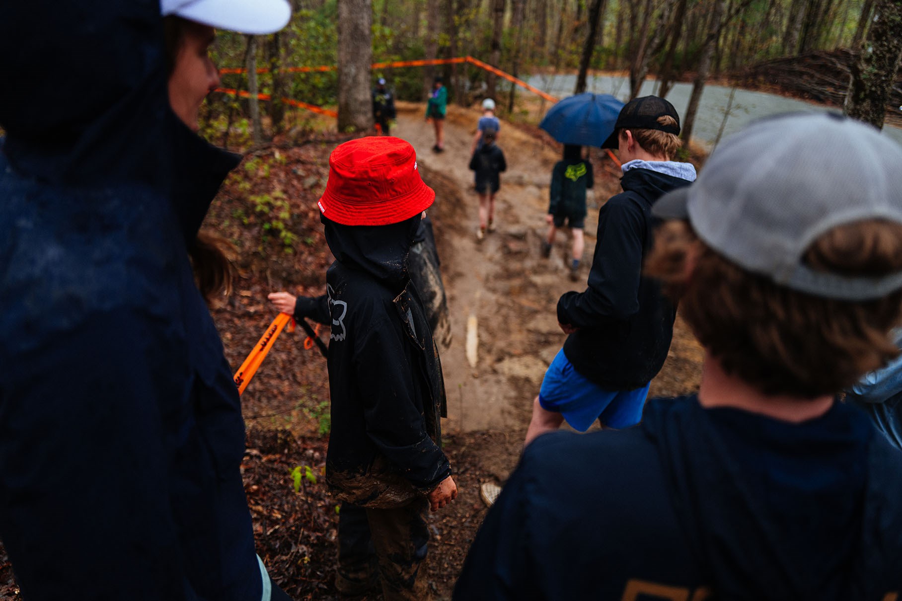 kids checking out course walk