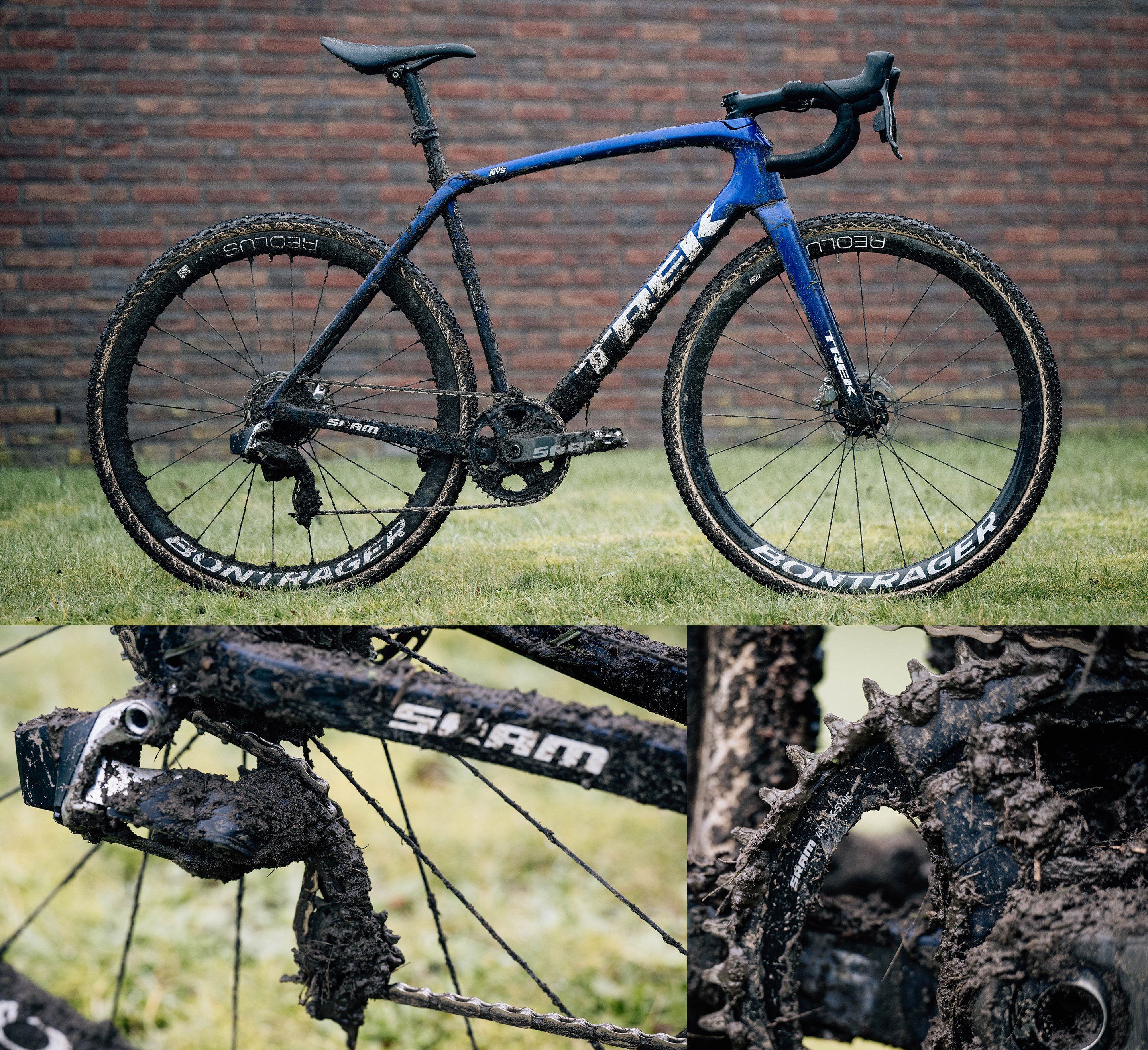 Thibau Nys' Trek Boone with SRAM RED eTap AXS.