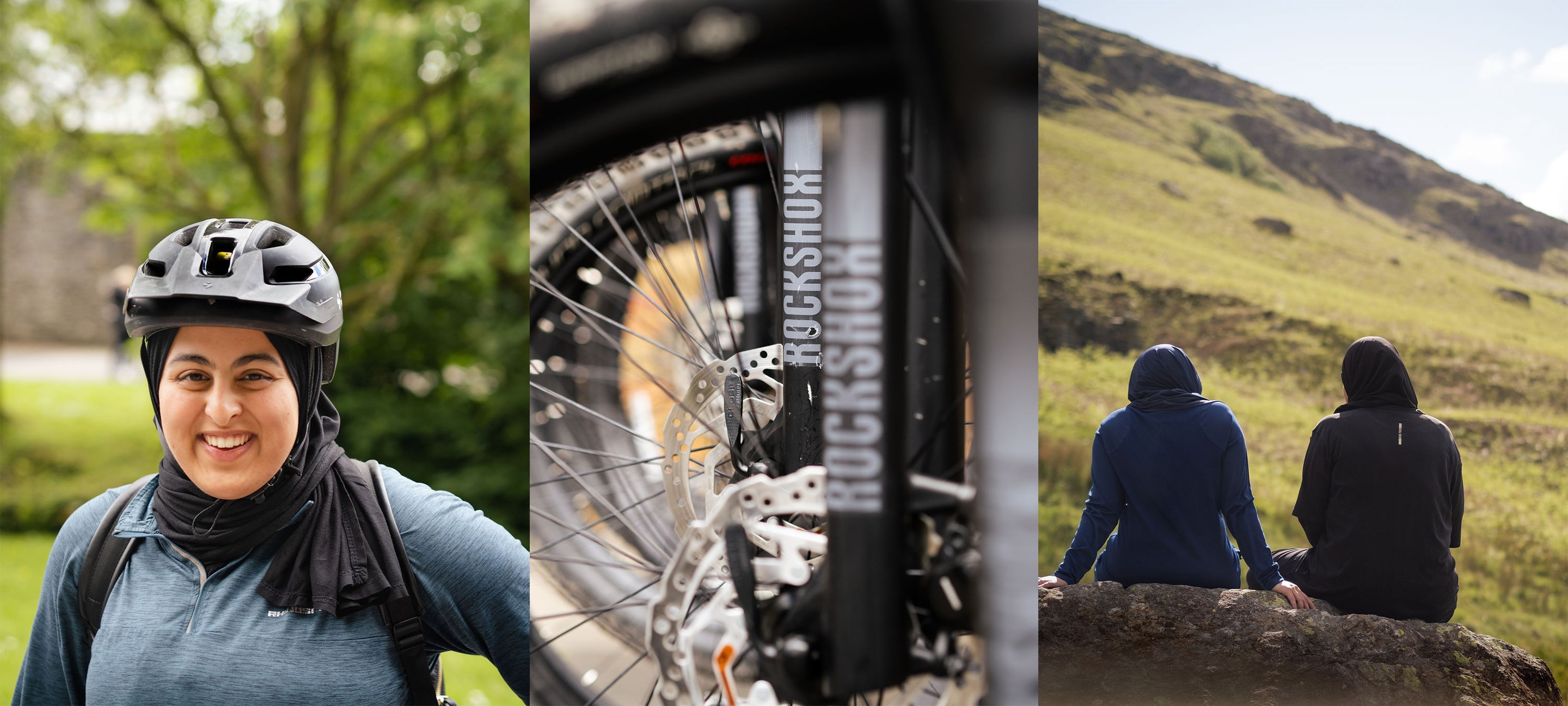 Muslim Women Intro to Mountain Biking.