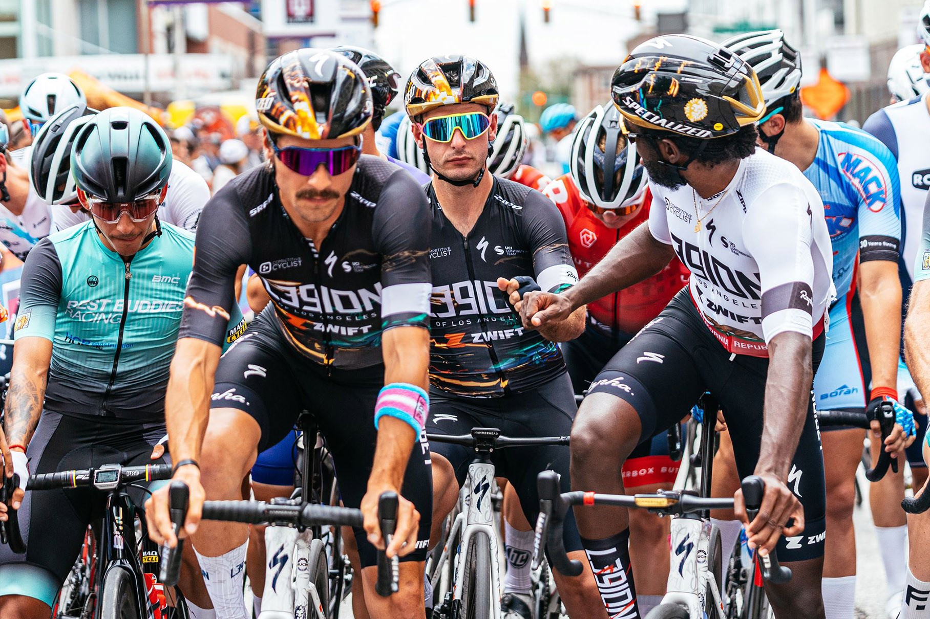 Cory and Tyler on start line