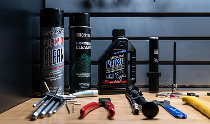 tools and supplies on a work bench